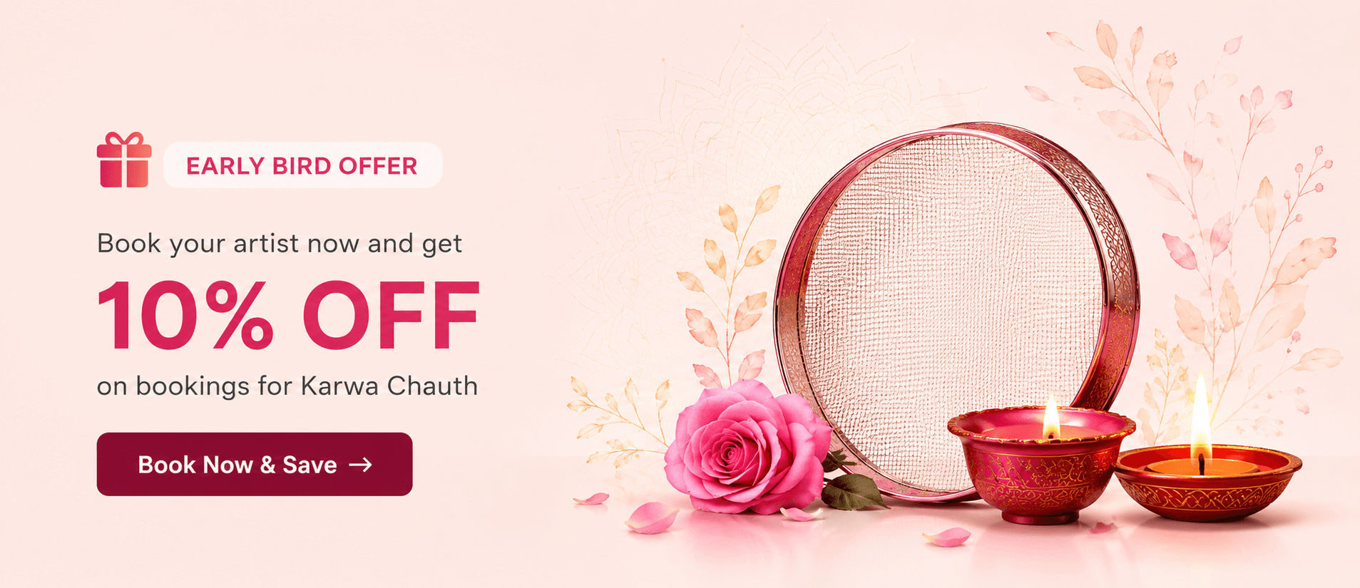 Early bird offer — book now and save 10%